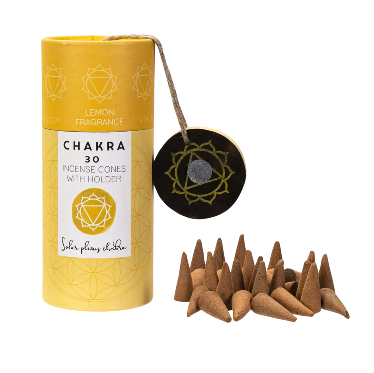 Solar Plexus Chakra Incense Cones w/ Burner