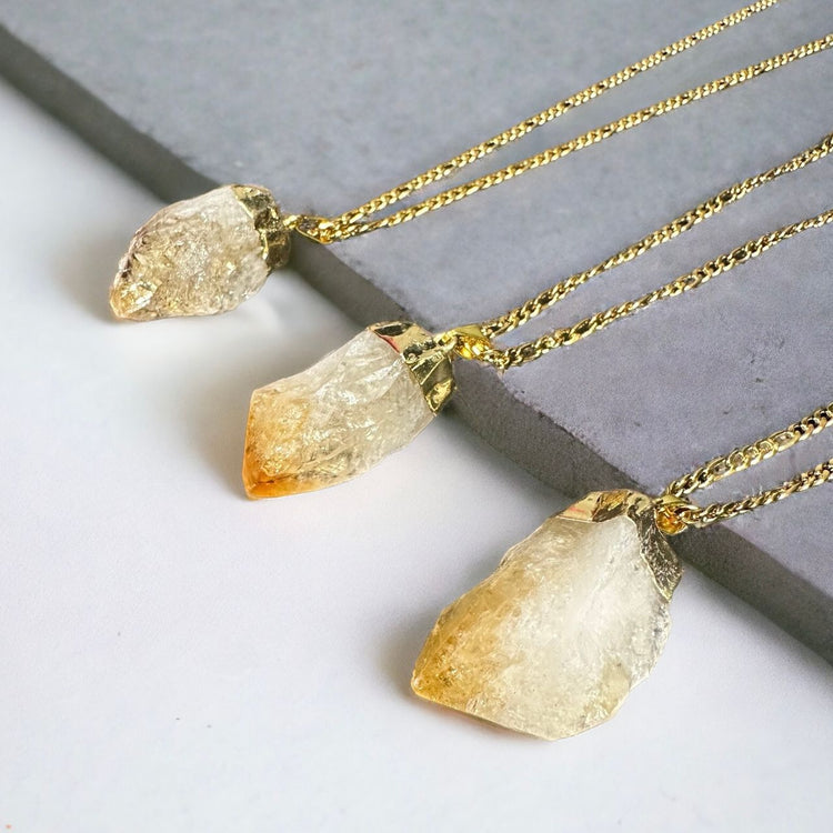 Raw Citrine Necklace