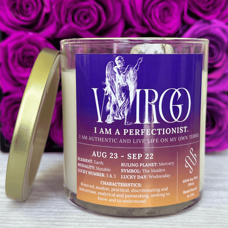 virgo zodiac candle
