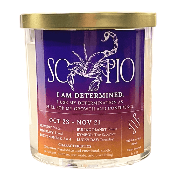 scorpio zodiac candle