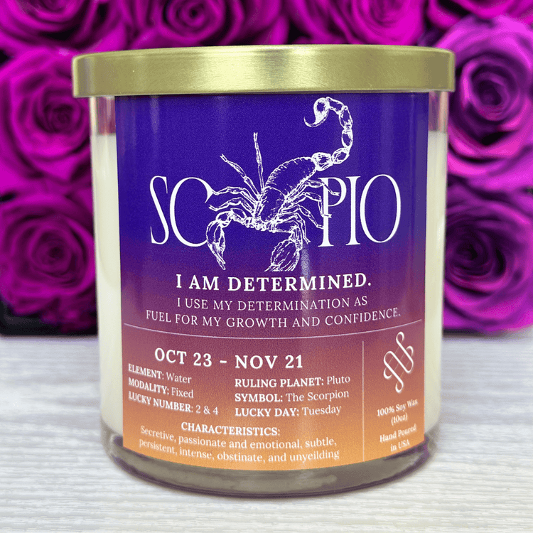 scorpio zodiac candle