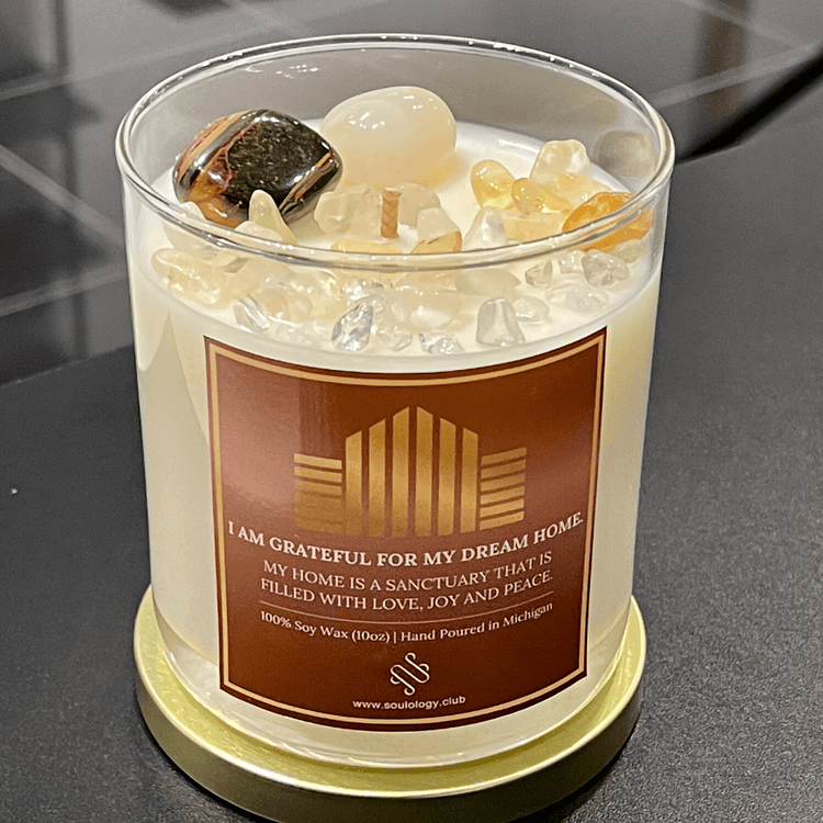 My Dream Home Crystal Candle