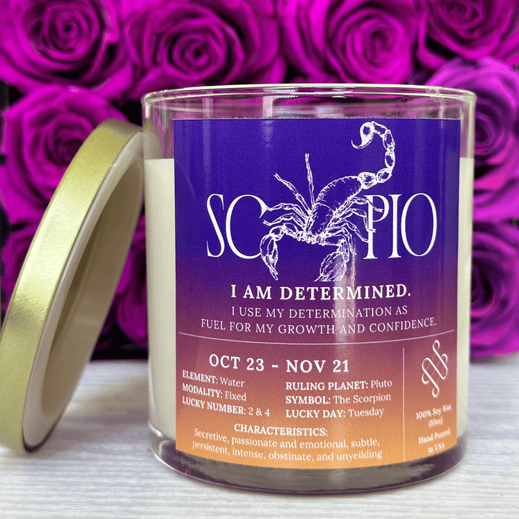 scorpio zodiac candle