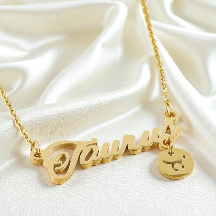 Zodiac Cursive Nameplate