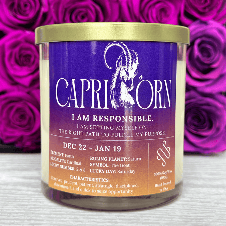 capricorn zodiac candle