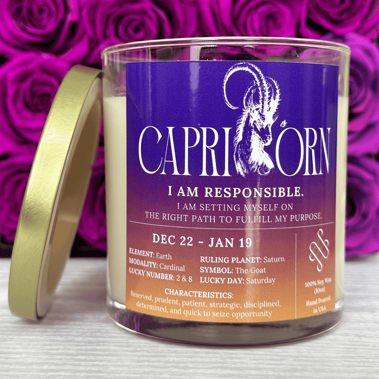 capricorn zodiac candle