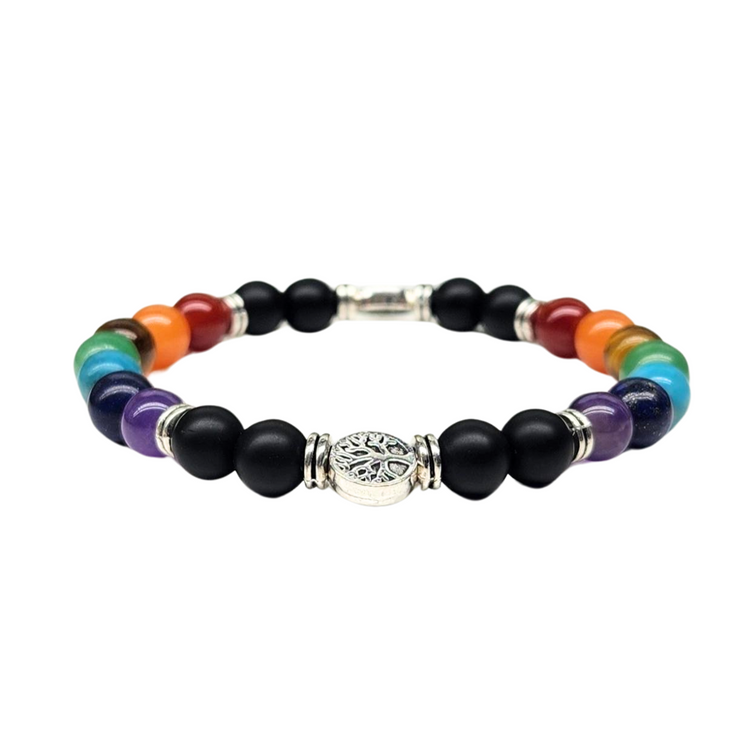 Seven Chakra / Tree of Life Crystal Bracelet - Chakra Healing / Balance