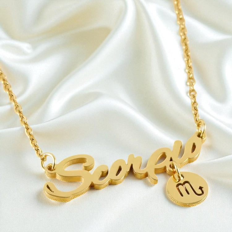 Zodiac Cursive Nameplate