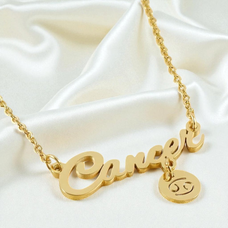 Zodiac Cursive Nameplate
