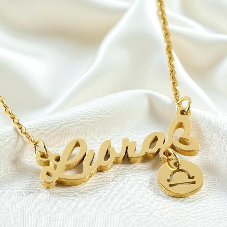 Zodiac Cursive Nameplate