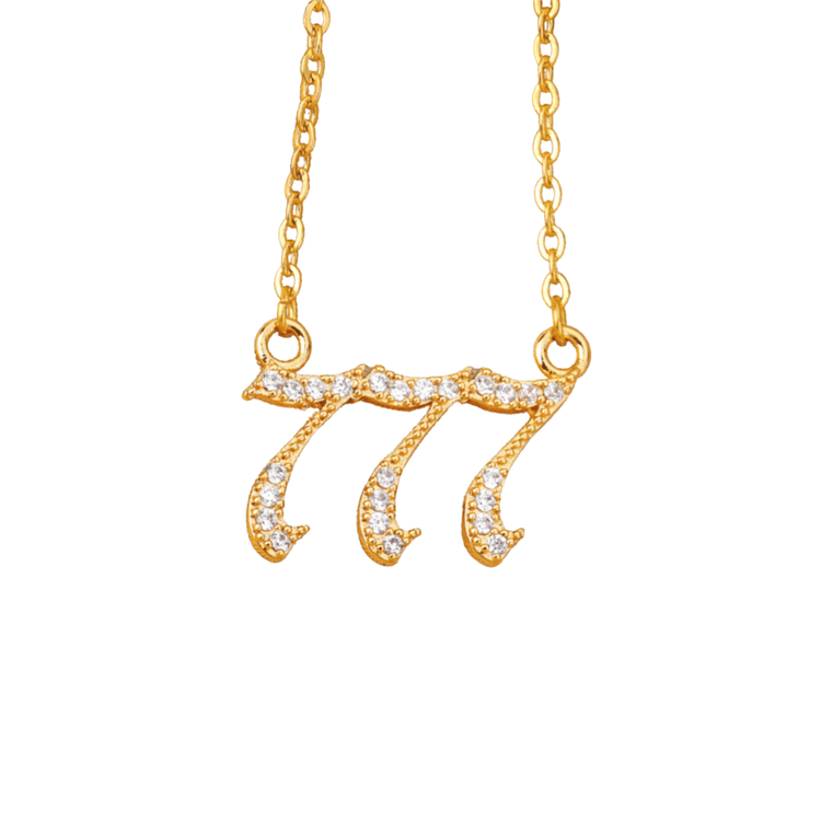 Angel Number Cubic Zircon Necklace (Gold/Silver)