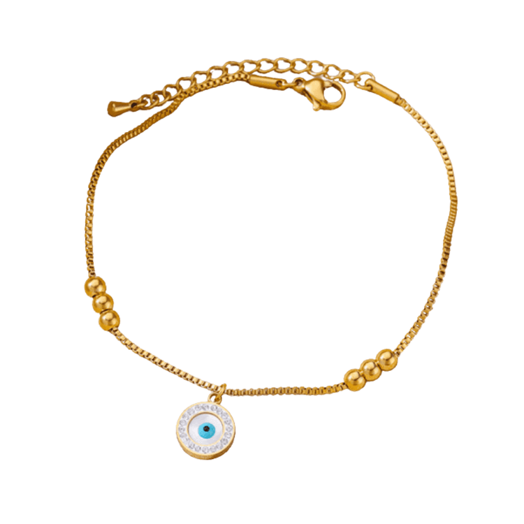 Evil Eye Cubic Zircon Anklet
