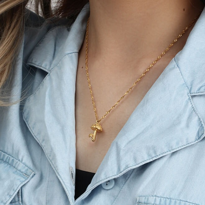 Stereoscopic Mushroom Necklace