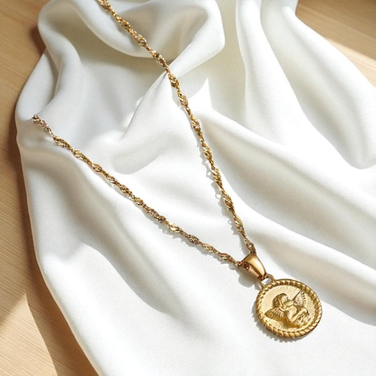 Cupid Medallion Necklace