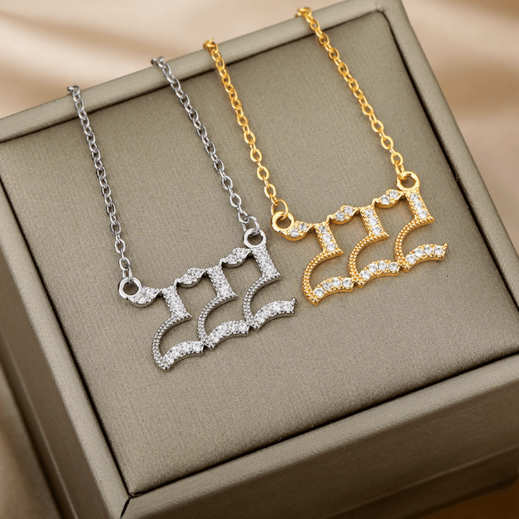 Angel Number Cubic Zircon Necklace (Gold/Silver)