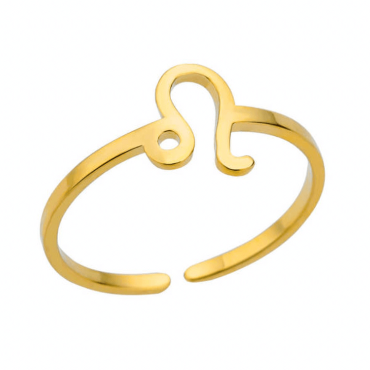 Zodiac Symbol Gold Ring