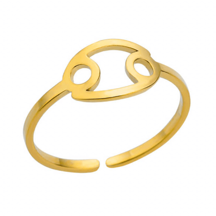 Zodiac Symbol Gold Ring