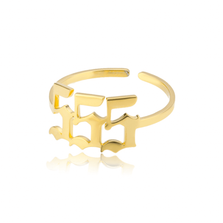 Angel Number Gold Rings
