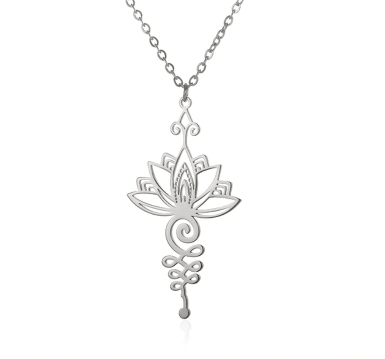Lotus Unalome Symbol Necklace