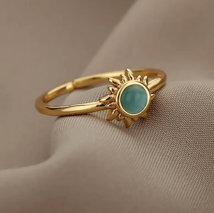 Sun Opal Ring