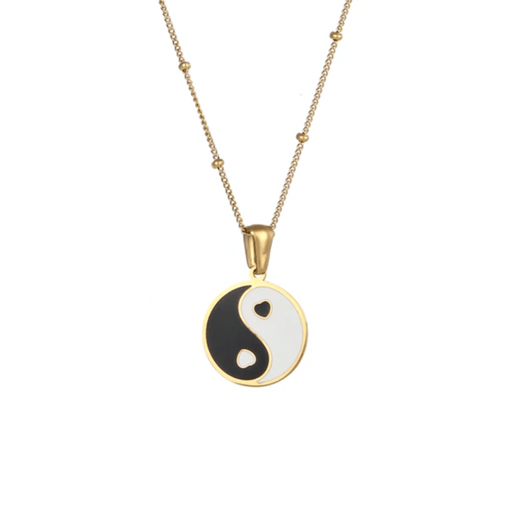Yin & Yang Heart Necklace