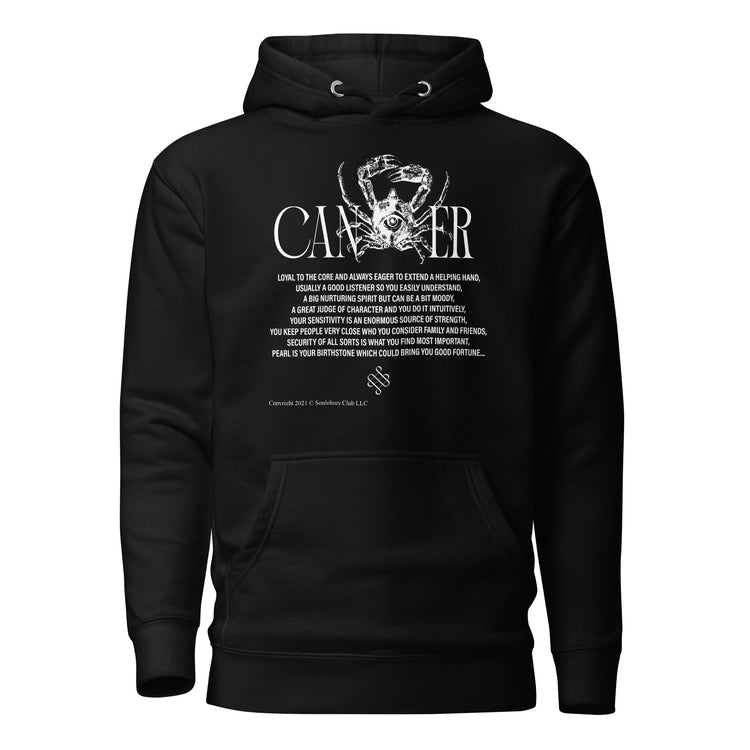 Cancer Unisex Zodiac Poetry Hoodie