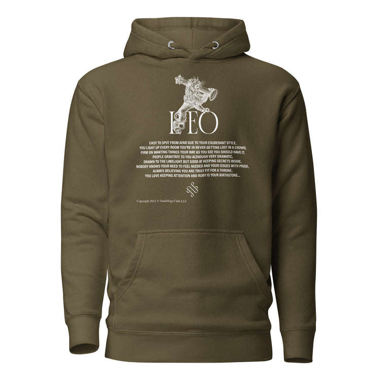 Leo Unisex Zodiac Poetry Hoodie