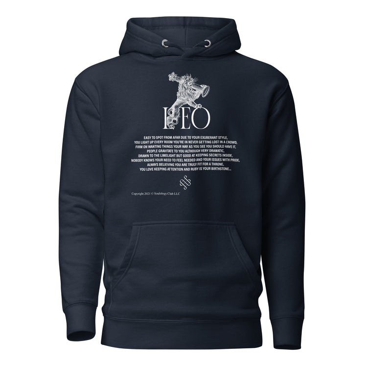 Leo Unisex Zodiac Poetry Hoodie