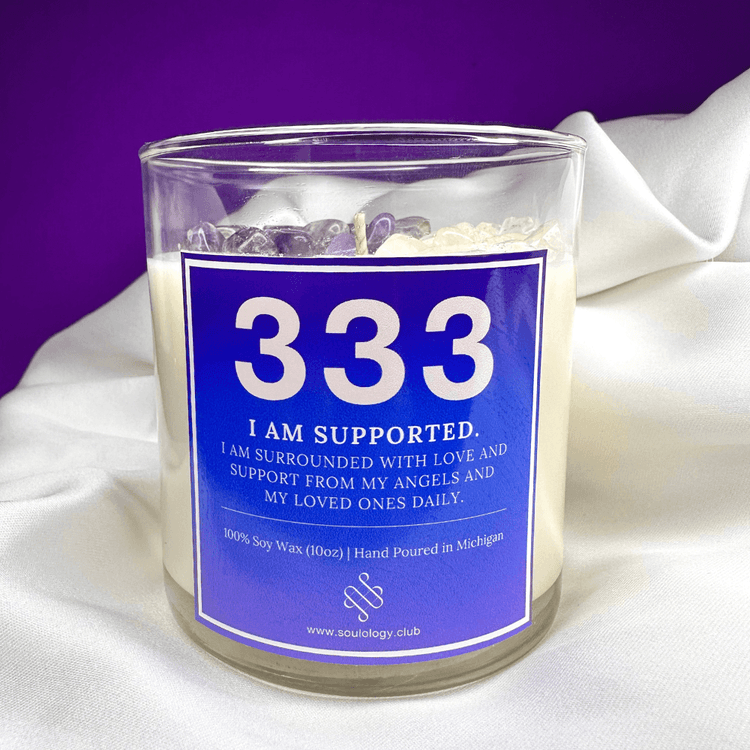 crystal manifestation candle