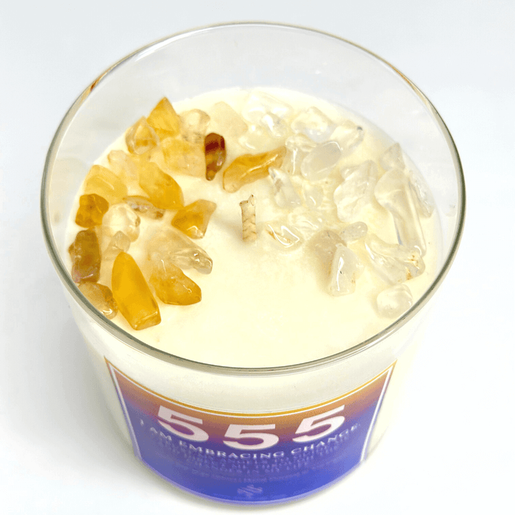crystal manifestation candle