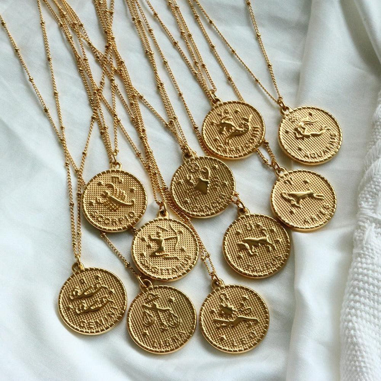 Zodiac Medallion Necklaces - Soulology.Club