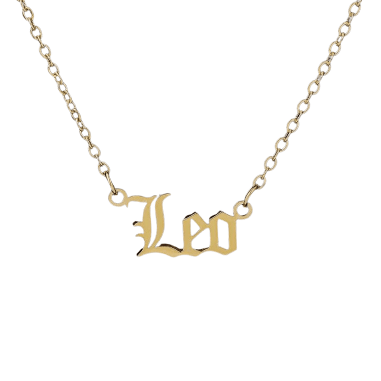 Zodiac 'Old English Style' Necklace - Soulology.Club