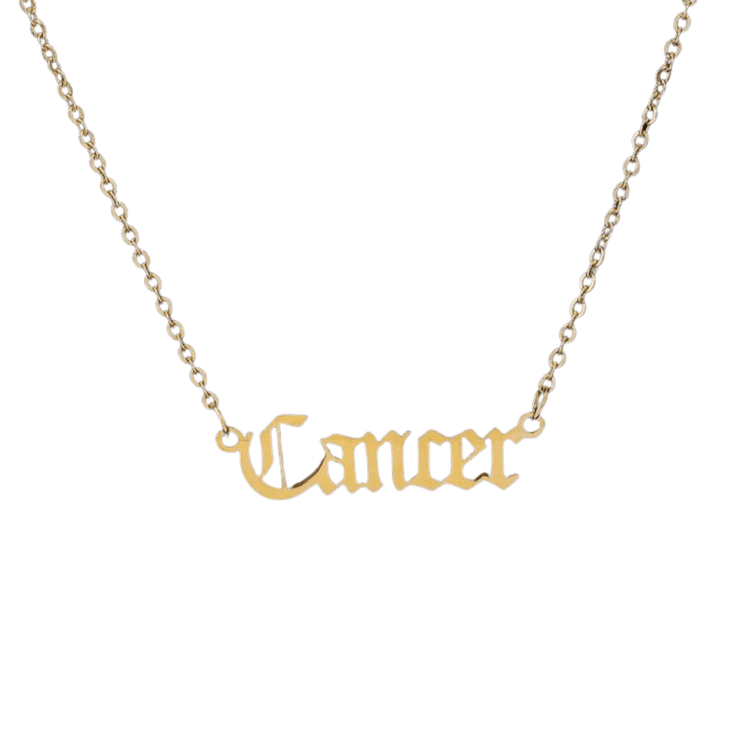 Zodiac 'Old English Style' Necklace - Soulology.Club