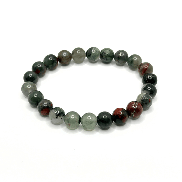 African Bloodstone Crystal Bracelet - Protection | Abundance | Cleansing