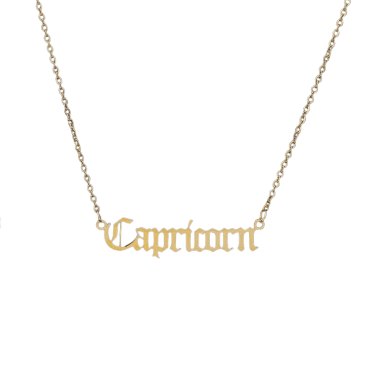 Zodiac 'Old English Style' Necklace - Soulology.Club