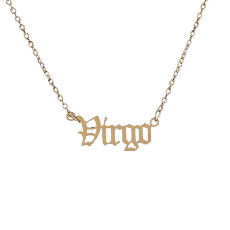 Zodiac 'Old English Style' Necklace - Soulology.Club