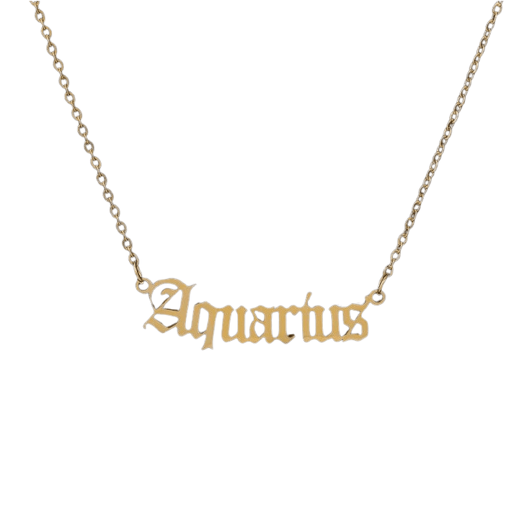 Zodiac 'Old English Style' Necklace - Soulology.Club