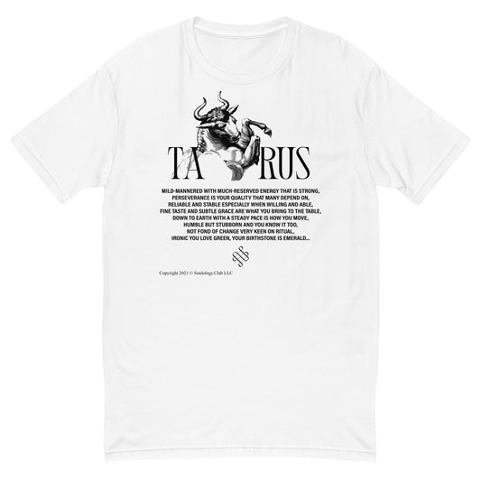 White Taurus Unisex Zodiac TShirt - Soulology.Club