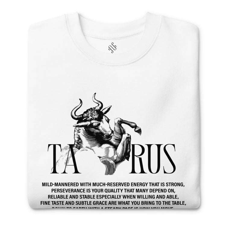 White Taurus Unisex Zodiac Sweatshirt