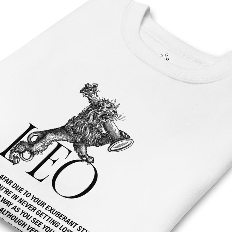 White Leo Unisex Zodiac Sweatshirt