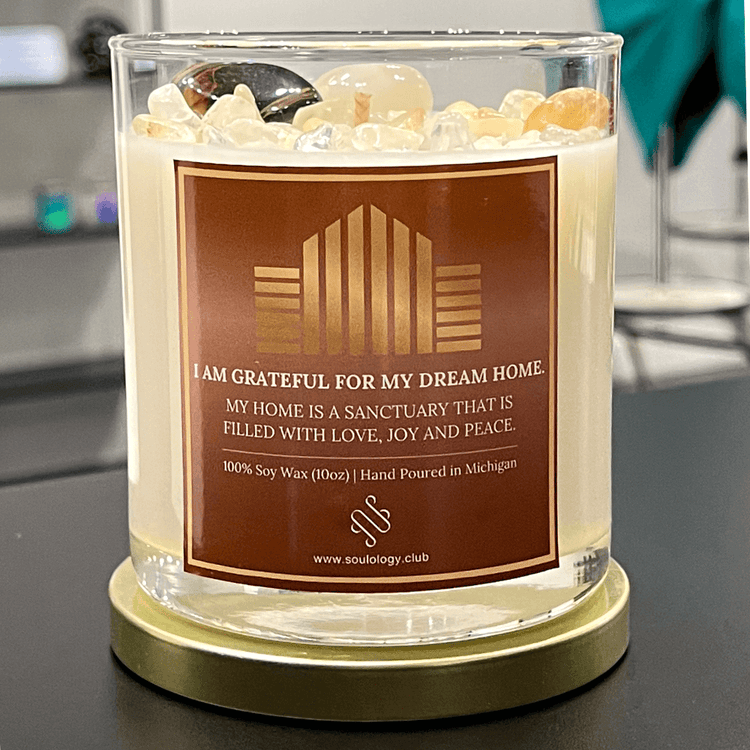 *NEW Manifesting My Dream Home Crystal Candle