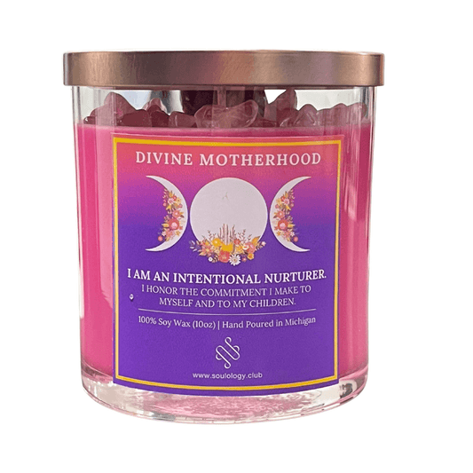 Divine Motherhood Crystal Candle - Limited Edition