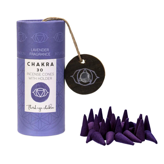 Third Eye Chakra Incense Cones w/ Burner