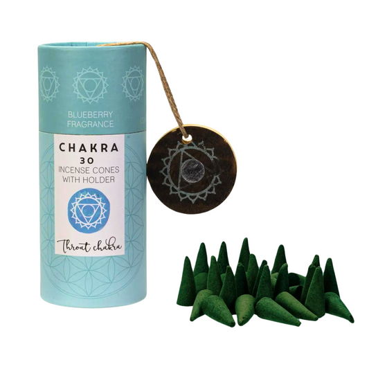 Throat Chakra Incense Cones w/ Burner