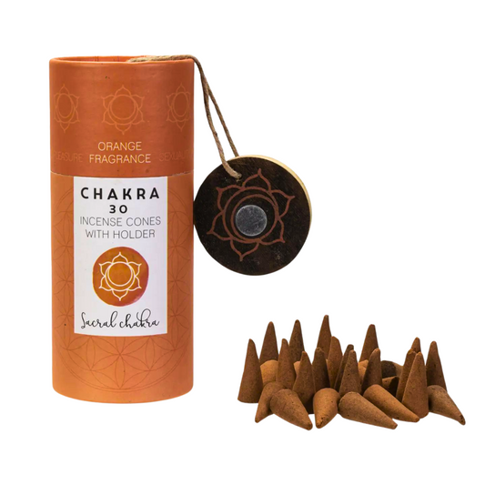 Sacral Chakra Incense Cones w/ Burner