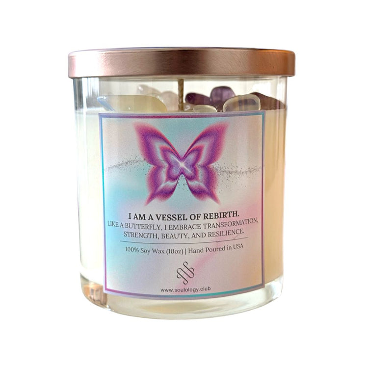 *NEW Rebirth Crystal Affirmation Candle