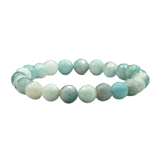 Faceted Amazonite Crystal Bracelet - Communication | Creativity | Alignment