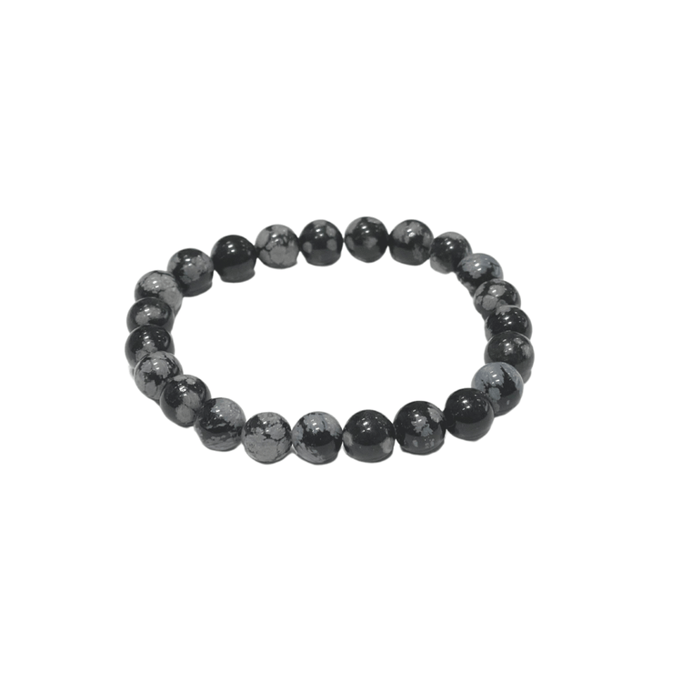 Snowflake Obsidian Crystal Bracelet - Inner Peace | Purification