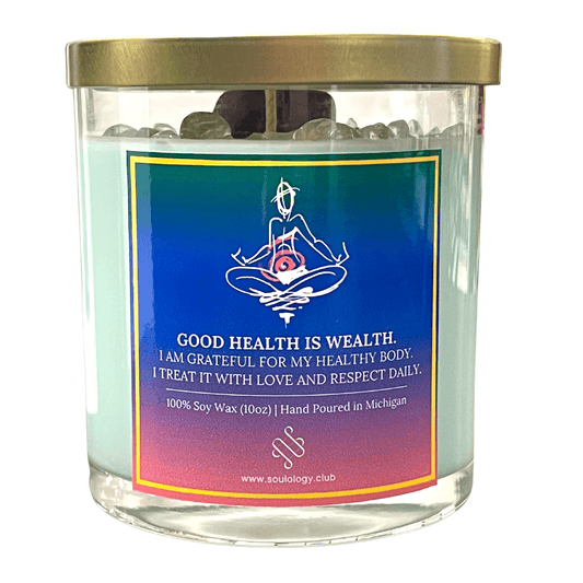 crystal manifestation candle