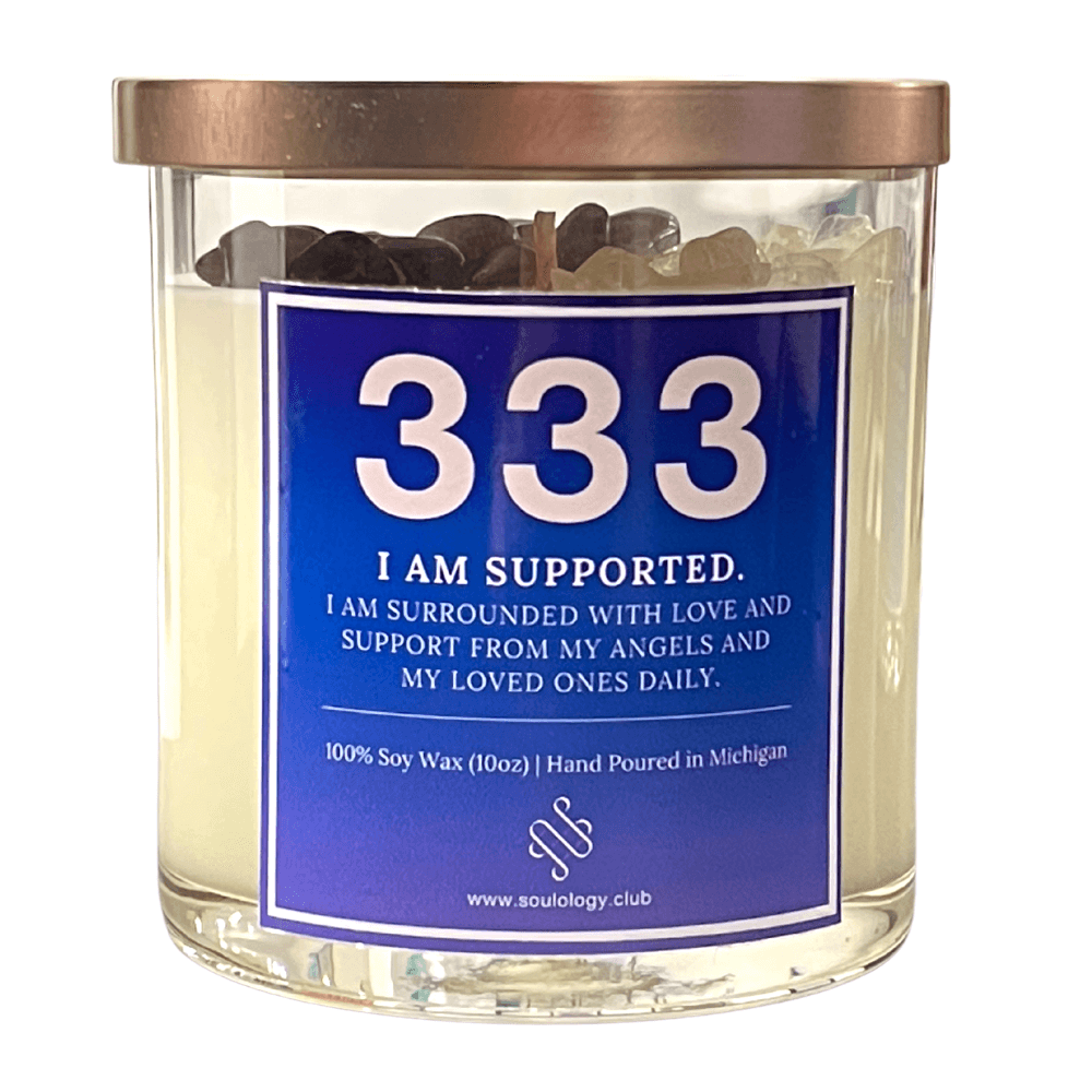 crystal manifestation candle